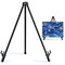 14'' Tabletop Instant Display Easel, Black Steel Table Top Easels for Display, Tripod for Canvas, Paintings, Signs, Posters